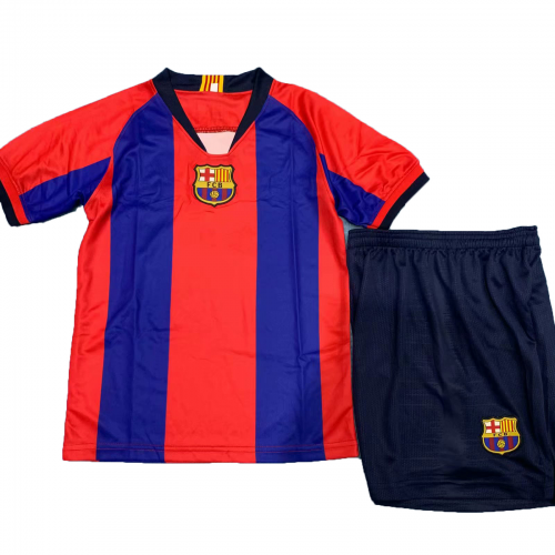 Kids BarcelonaEl Clasico Soccer Shirt With Shorts 2019/20